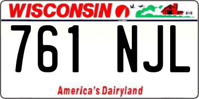 WI license plate 761NJL
