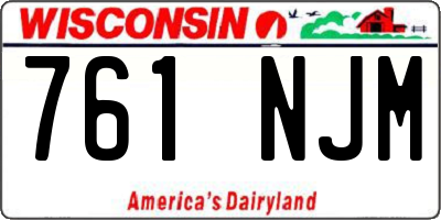 WI license plate 761NJM