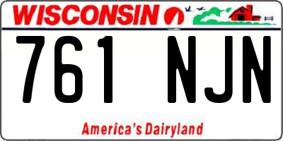 WI license plate 761NJN