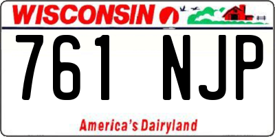 WI license plate 761NJP