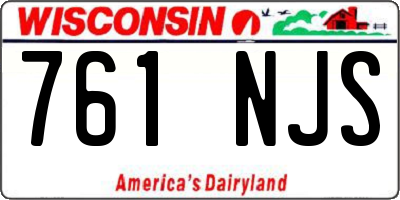 WI license plate 761NJS