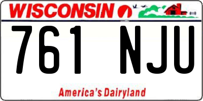 WI license plate 761NJU