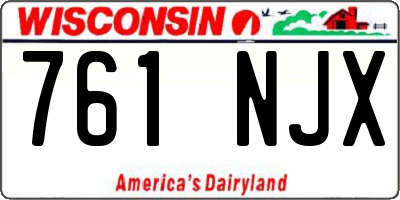WI license plate 761NJX