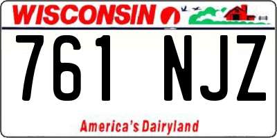 WI license plate 761NJZ