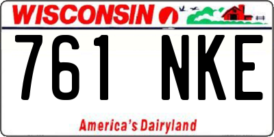 WI license plate 761NKE