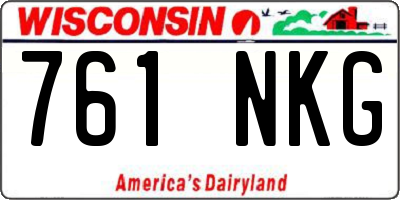 WI license plate 761NKG
