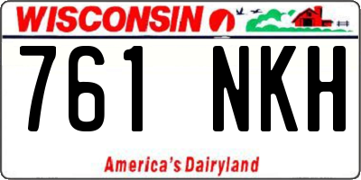 WI license plate 761NKH