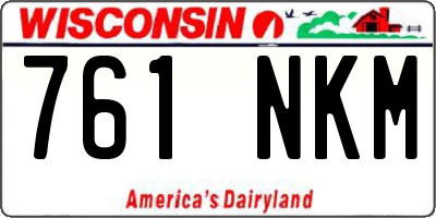 WI license plate 761NKM