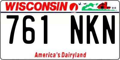 WI license plate 761NKN
