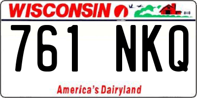 WI license plate 761NKQ