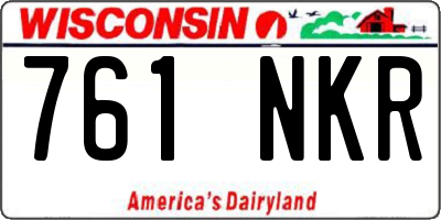 WI license plate 761NKR