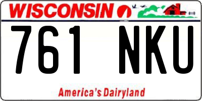 WI license plate 761NKU
