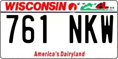 WI license plate 761NKW