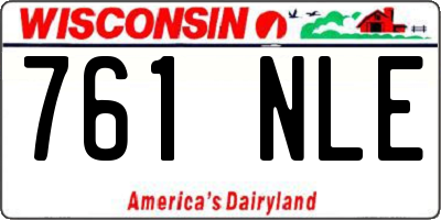 WI license plate 761NLE