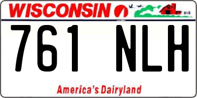 WI license plate 761NLH