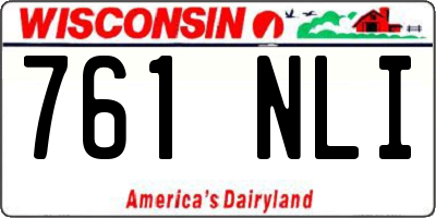 WI license plate 761NLI