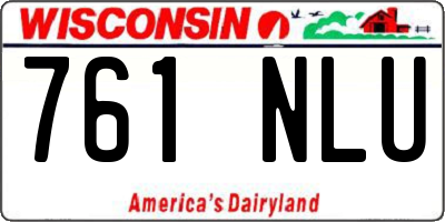WI license plate 761NLU