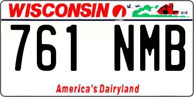 WI license plate 761NMB