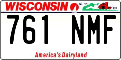 WI license plate 761NMF