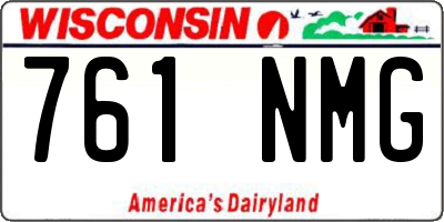 WI license plate 761NMG