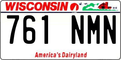 WI license plate 761NMN