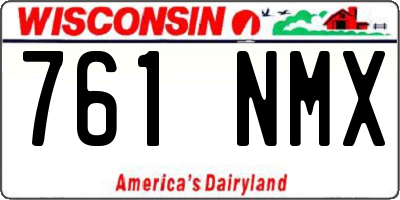 WI license plate 761NMX