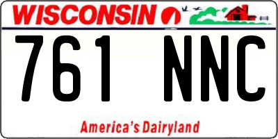 WI license plate 761NNC