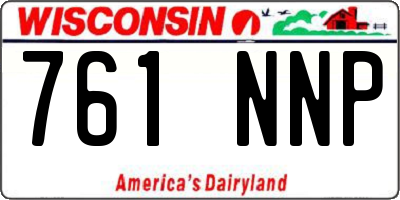 WI license plate 761NNP