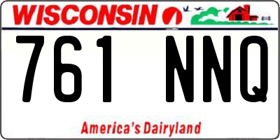 WI license plate 761NNQ