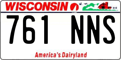 WI license plate 761NNS