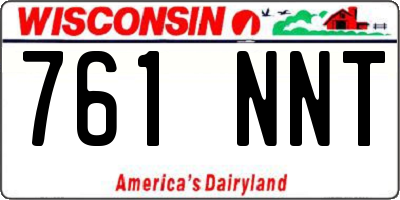 WI license plate 761NNT
