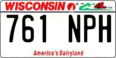 WI license plate 761NPH