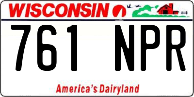 WI license plate 761NPR