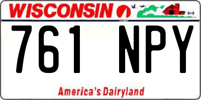WI license plate 761NPY