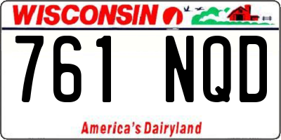 WI license plate 761NQD