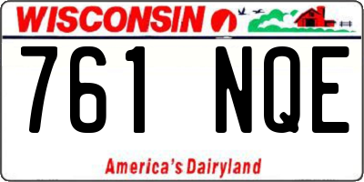WI license plate 761NQE