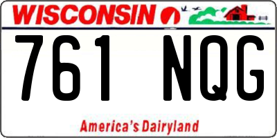 WI license plate 761NQG