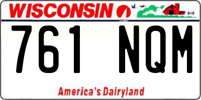 WI license plate 761NQM