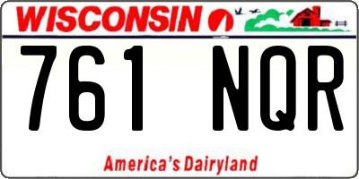 WI license plate 761NQR