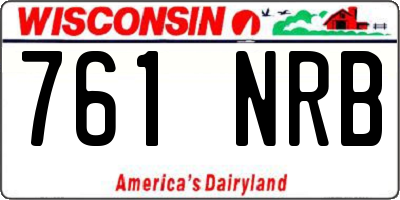 WI license plate 761NRB