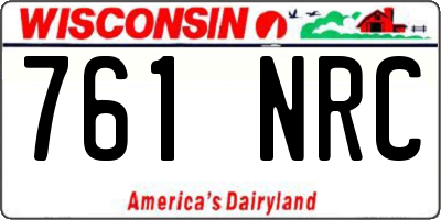 WI license plate 761NRC