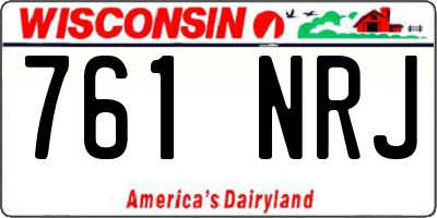 WI license plate 761NRJ