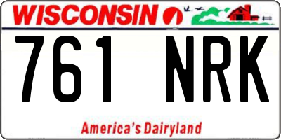 WI license plate 761NRK