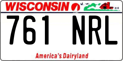 WI license plate 761NRL