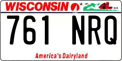 WI license plate 761NRQ