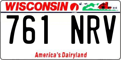 WI license plate 761NRV