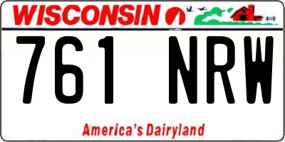 WI license plate 761NRW