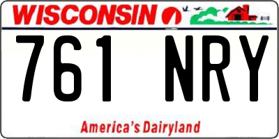 WI license plate 761NRY