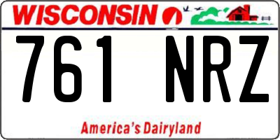 WI license plate 761NRZ