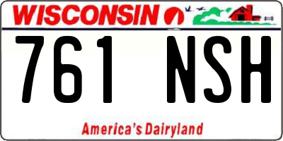 WI license plate 761NSH